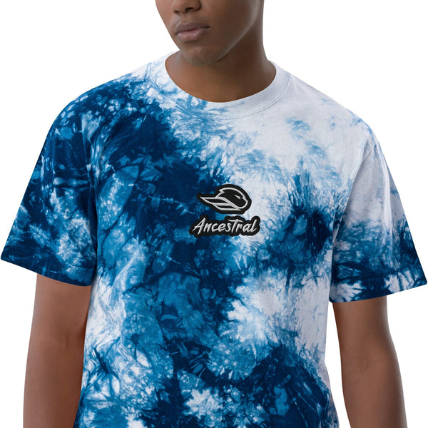 Ancestral Brand Streetball Oversized tie-dye t-shirt embroidered - Ancestral