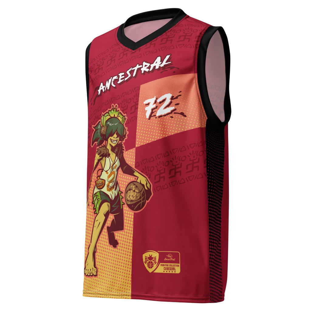 Primitive Cavegirl 1 - Basketball Unisex Jersey - Ancestral