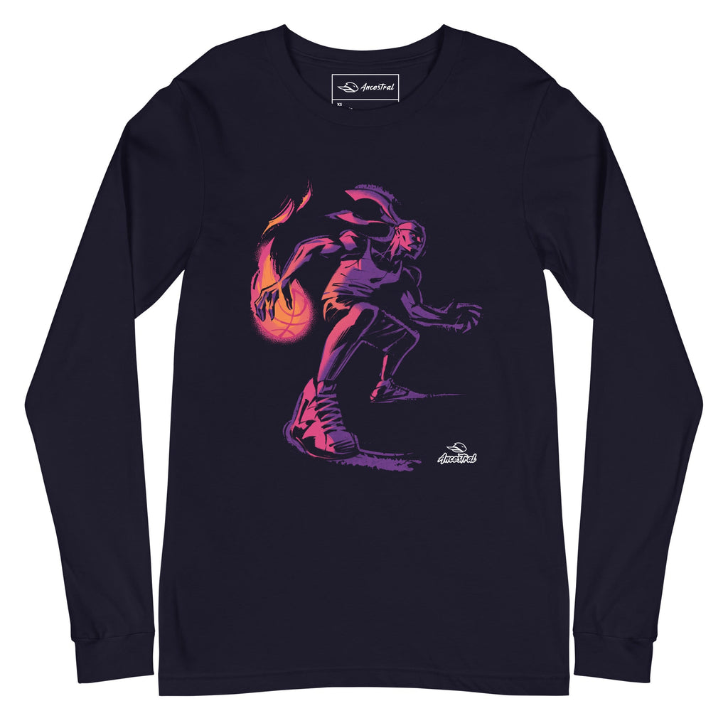 Lights and Shadows M-1.3 Basketball Men Long Sleeve t-shirt - Ancestral 