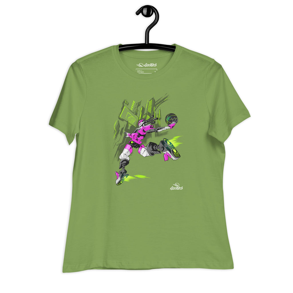 Slam Dunk Android-1.4 Basketball Women's Relaxed T-Shirt - Ancestral