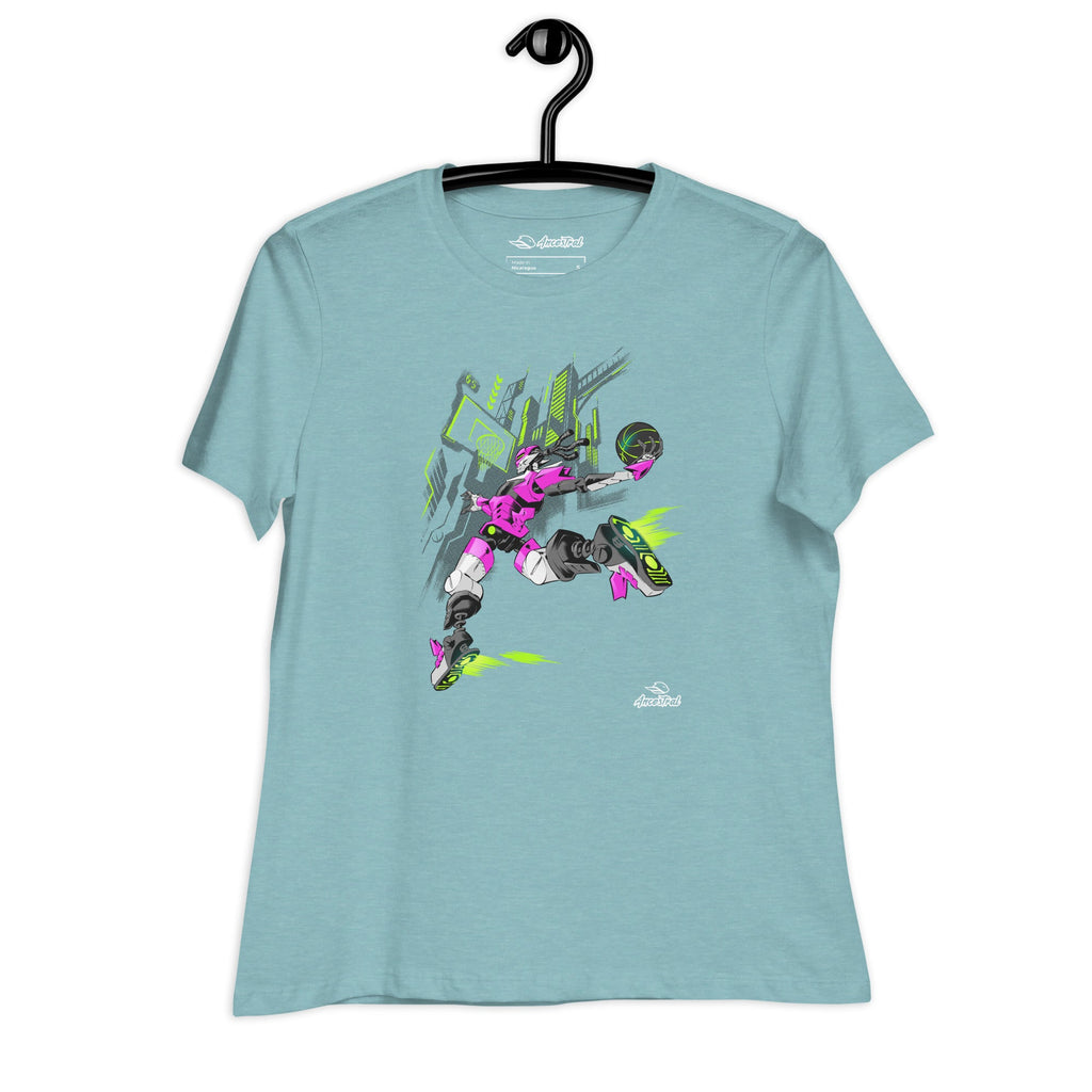 Slam Dunk Android-1.4 Basketball Women's Relaxed T-Shirt - Ancestral